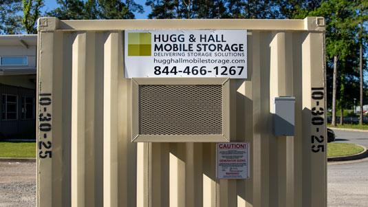 AC unit protected in steel cage